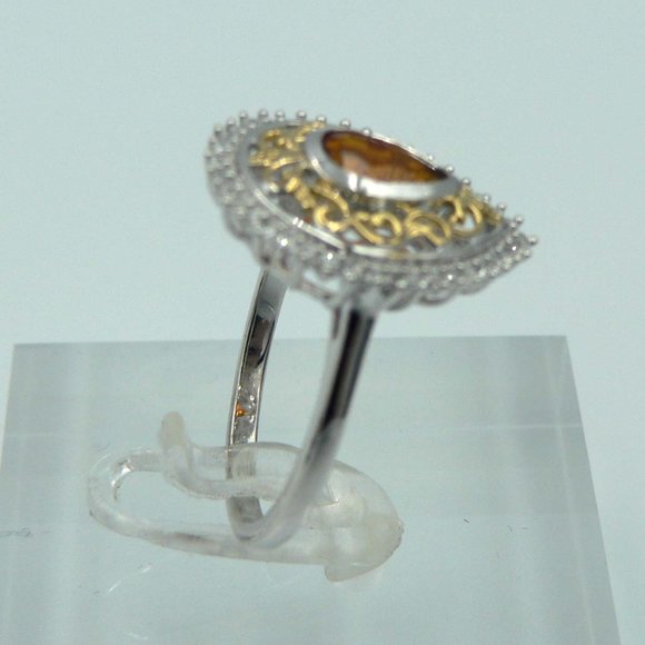 Sz 9 Genuine Natural Tanzania Tangerine Kyanite Ring - Picture 4 of 5